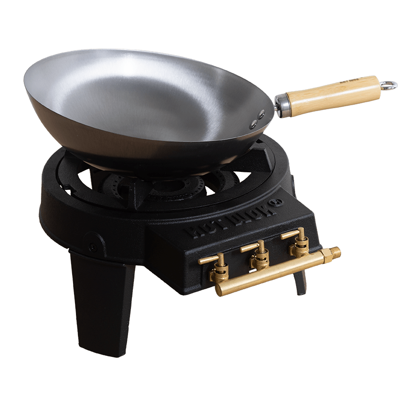 COOKAMP Bruciatore Wok A Propano In Ghisa – Fornello Da Campeggio SH90 Con Tubo E Regolatore