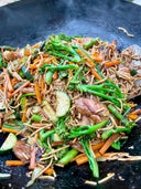 Tender Chicken with Noodles and Wild Broccoli