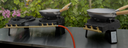 Powerful double burner designed for outdoor cooking